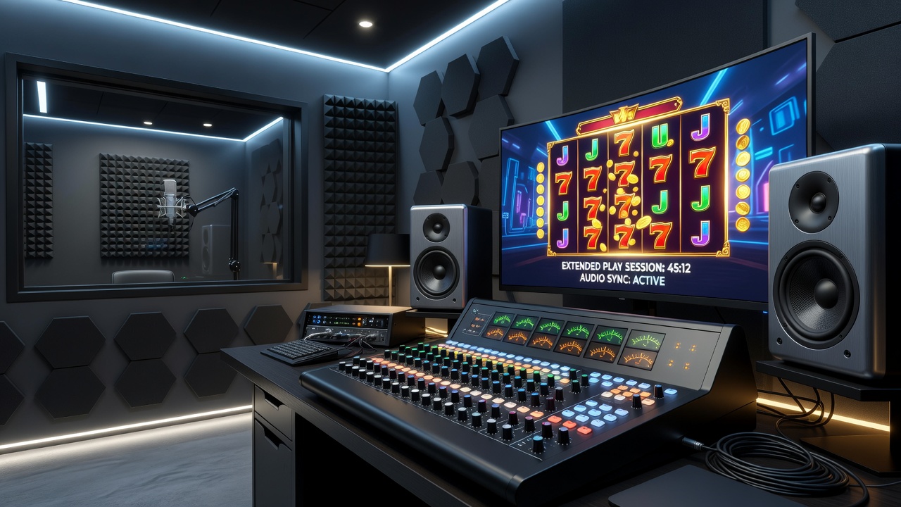 Detailansicht von Audio-Feedback-Systemen mit Wellenformen und Slot-Schnittstelle
