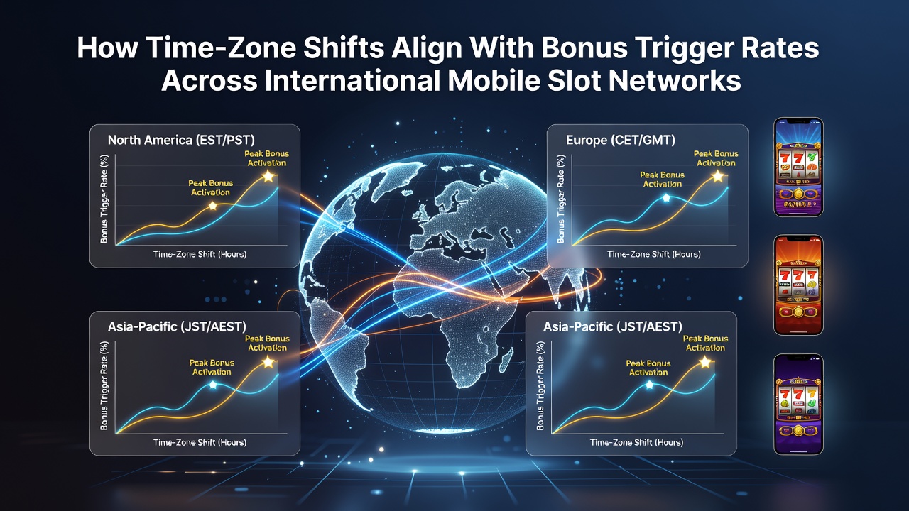 Visualisierung von Bonus-Trigger-Raten in mobilen Netzwerken über verschiedene Zeitzonen
